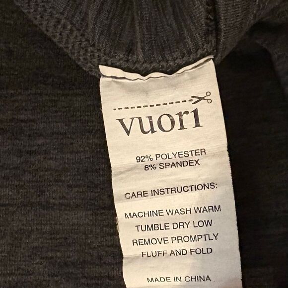 Vuori Ease Performance 1/2 Zip Pullover Stretch Mens L Grey - Picture 8 of 9